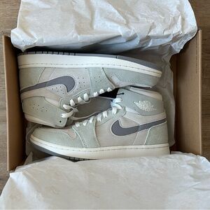 Nike Air Jordan 1 High Sneakers - Gray and White